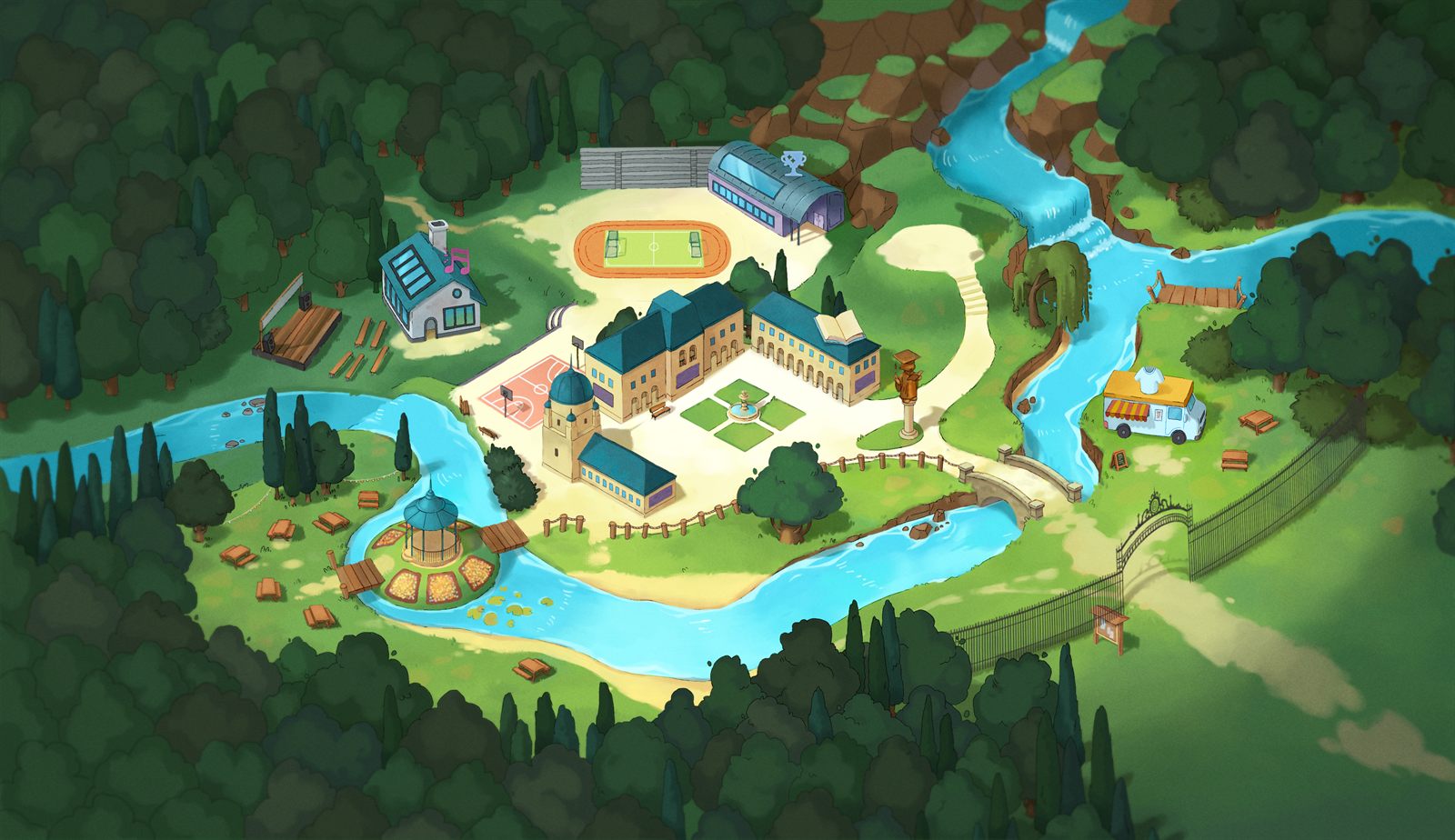Le poster de la map du campus MAW